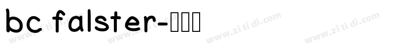 bc falster字体转换